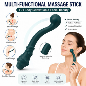 แท่งนวดหน้าซิลิโคนสีเขียว ปากกานวดกดจุดสำหรับดูแลผิวหน้าและผิวกาย - Product Image 2
