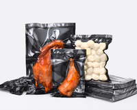 Sacs sous vide en nylon pour aliments, saucisses, jambon, nourriture pour animaux, emballage de conservation, un côté noir, un côté transparent, qualité alimentaire BRC