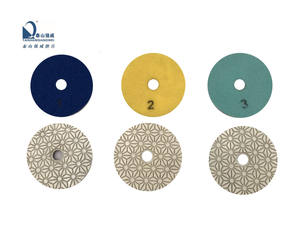 Almohadillas de piedra de pulido rápido de 4 pulgadas, disco de pulido flexible <span class=keywords><strong>en</strong></span> seco de 100mm, almohadillas de pulido húmedo de diamante de 3 escalones para granito, mármol y cuarzo - Product Image 6