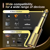 6.35mm Erkek - 3.5mm Dişi Stereo Kulaklık Adaptörü Yardımcı Kablolar için Ses Jakı Adaptörü