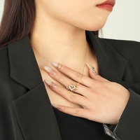 Cadeau de la Saint-Valentin, bijoux de luxe en argent sterling 925 plaqué or 18 carats, collier avec pendentif en forme de cœur en zircone cubique pour filles