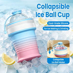 Gobelet à glaçons en silicone portable, pliable, réutilisable, anti-fuite, sans BPA, pour les voyages d'été, pour café et jus, directement de l'usine - Product Image 5