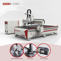 Router CNC de 3 Ejes con CCD y Cuchilla Vibratoria, Router CNC con Mesa de Vacío, Maquinaria para Trabajar la Madera, para Procesamiento de MDF y Contrachapado