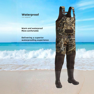 Waders <span class=keywords><strong>da</strong></span> Caccia con <span class=keywords><strong>Stivali</strong></span> in Gomma Termici <span class=keywords><strong>da</strong></span> 200G, Impermeabili con Suola Chiodata in Neoprene, a Stivale Intero per <span class=keywords><strong>Pesca</strong></span> - Product Image 3