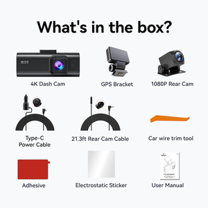 Redtiger F7N 4K Night Vision Car Black Box Dual <b>Dash</b> <b>Camera</b> Front and Rear WIFI GPS Without SD Card for Dealer - Product Image 5