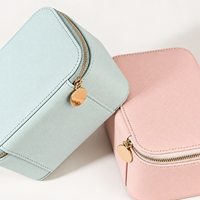 Sac à bijoux de voyage de haute qualité, intérieur en cortex, petits sacs séparés, boîte à boucles d'oreilles, boîte à collier, boîte à bagues, organisation de rangement, fermeture éclair