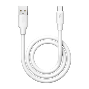 Câble de charge USB Micro Type-C en PVC, 1 m, couleur blanche, câble authentique à rayures, robuste - Product Image 2