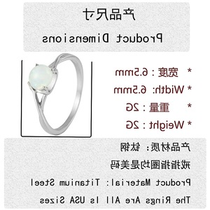 yunnique Opal Gemstone <b>Ring</b> Claw Setting Unisex Fashion <b>Ring</b> Gift Jewelry - Product Image 2
