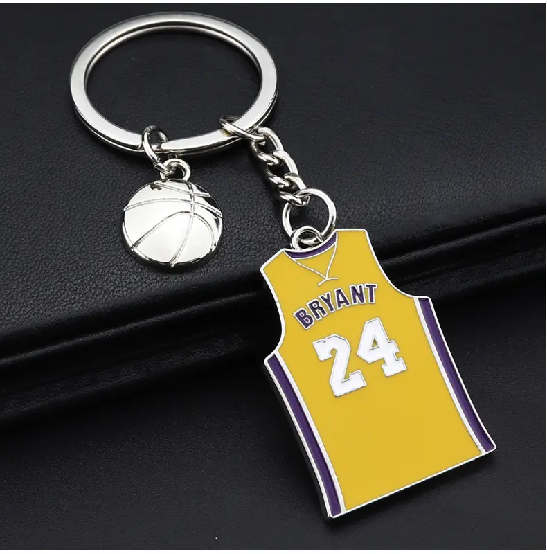 Kreativer Kobe-Anmuewel-Halter Schüler-Fan-Preise Basketball-Team kleine Geschenke Kobe Jersey Schlüsselanhänger in guter Qualität