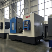 Tour CNC à banc incliné de haute précision TCK550Y avec fonction axe Y, centre de tournage horizontal pour pièces métalliques complexes