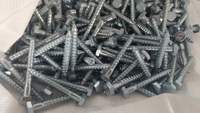 Vis à bois d'extérieur DIN571 en acier au carbone, vis autotaraudeuse à tête hexagonale pour meubles d'extérieur et terrasses