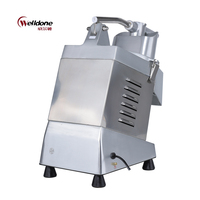 Welldone RVS Gemotoriseerde 5-Messen 350W Multifunctionele Automatische Groente-Aardappel Snijmachine 205mm Mes Groente