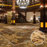 Wand-zu-Wand Axminster Teppich Gewebter Nylon-Plüsch Modernes Puzzle-Muster Casino Hotel Teppich