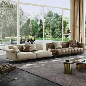 Sang Trọng Hiện Đại Chính Hãng Da Đàn Piano Key Top Layer Sofa Cho Phòng Khách Da Bò Góc Màu Sắc Phù Hợp Cho Hiện Đại Biệt Thự Sang Trọng - Product Image 3