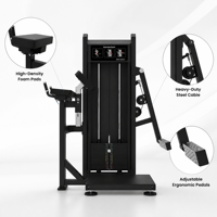 Machine d'entraînement professionnelle multifonctionnelle en acier réglable pour fessiers et musculation avec pile de poids de 80 kg