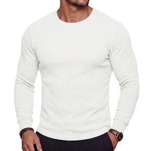 Custom Men Thermal <b>Undershirt</b> <b>Long</b> <b>Sleeve</b> Waffle Base Layer OEM Bulk Wholesale - Product Image 1