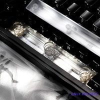 XVX Keycaps Full Set Black Side-Engraved Semi-Translucent Cherry Profile Ceramic Keycaps for Magnetic Switch Keyboards for Gift
