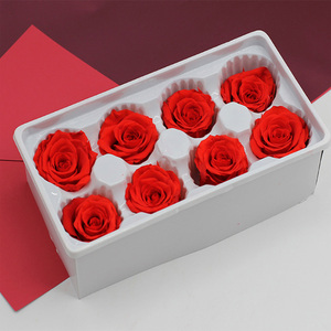 Flores Frescas al <span class=keywords><strong>por</strong></span> <span class=keywords><strong>Mayor</strong></span>, Cabezas de <span class=keywords><strong>Rosas</strong></span> Naturales <span class=keywords><strong>Preservadas</strong></span> para Regalos del Día de San Valentín, Caja de Flores - Product Image 4