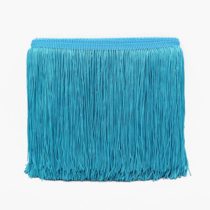 Passementerie en dentelle à franges dorées pour la couture de rideaux de vêtements décoratifs et de vêtements en coton perlé et polyester - Product Image 2