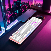 Ensemble clavier et souris de jeu mécanique filaire OEM ODM coloré, design punk, couleurs assorties, excellent pour ordinateur, en stock