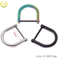 Luxe Vintage en alliage de Zinc métal D anneau boucle caractéristique de sécurité accessoire pour sacs bagages matériel arc-en-ciel couleur porte-clés fermoir