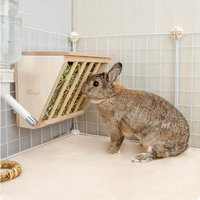 Fabricant de mangeoires à foin en bois pour lapins en gros pour réduire les déchets, mangeoires à foin en libre-service pour petits animaux