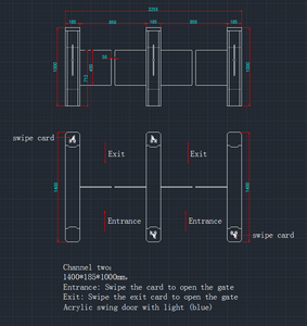 Nhiệm vụ nặng nề IP65 không thấm nước ngoài trời Swing Barrier Gate RFID thẻ trường kiểm soát truy cập Swing turnstiles - Product Image 2