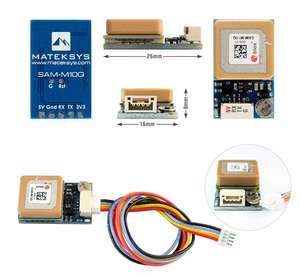 Module GPS GNSS MATEK SAM-M10Q 4-9V 15x15x4mm avec antenne patch intégrée pour drone RC multirotor FPV longue portée, course et freestyle - Product Image 1