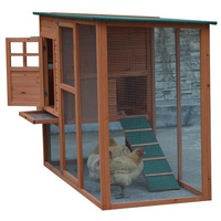 Poulailler en bois spacieux pour 12 poulets de 16 ou 20 couches, idéal pour un logement confortable et sécurisé pour les poules.