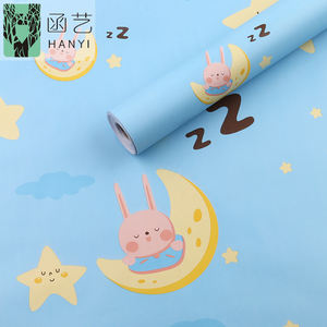 Papier peint dessin animé étoile galaxie, 50 cm, fournitures d'usine chinoise, papier peint pour chambre d'enfant - Product Image 3