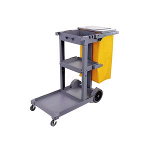 Jin Hong <b>Cleaning</b> Cart 4 Wheels Steel Frame Linen Cart Indoor Use - Product Image 1