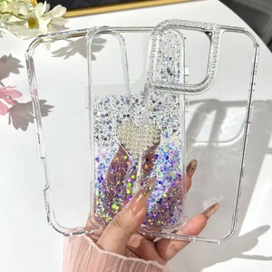 Diamond Jewelry <span class=keywords><strong>Love</strong></span> Heart Phone Cases para iPhone 17 16 15 Pro Max Lanyard Phone Cover Fundas Para Celulares - Product Image 3