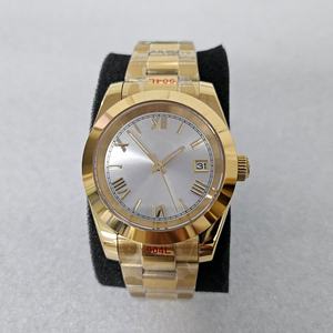 Reloj <span class=keywords><strong>de</strong></span> Lujo para <span class=keywords><strong>Hombre</strong></span>, Diseño <span class=keywords><strong>de</strong></span> <span class=keywords><strong>Oro</strong></span>, 39 mm, Esfera Plateada Blanca, Reloj Mecánico con Calendario, Luz Nocturna, Reloj <span class=keywords><strong>de</strong></span> Negocios - Product Image 3