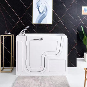 Preço de fábrica Hot <span class=keywords><strong>Tub</strong></span> Pool Indoor Modern Autônomo Acrílico Caminhada na Banheira Banheiras Combinadas com Chuveiro - Product Image 4