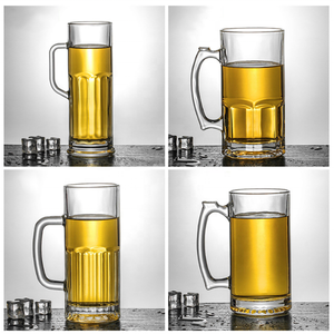 अनुकूलित लोगो प्रचार उपहार महान फिट बड़ी क्षमता 1 एललीटर ग्लास बीयर मग हैंडल के साथ - Product Image 4