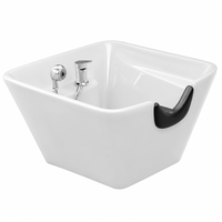 Lit de lavage spa inclinable, unité de lavage de cheveux pour salon, station de lavage des cheveux, noir capitonné, équipement de salon et spa, vente en gros directe d'usine