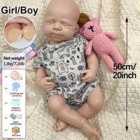 Poupée Bébé Reborn Réaliste 100% Silicone Corps Entier, Design Durable et Portable, Poupée d'Art pour Décoration Intérieure