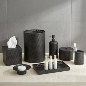 Ensemble d'accessoires de salle de bain en métal écologiques en sept pièces - Product Image 2