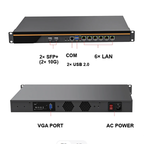 Firewall BKHD 1U pour montage en rack, 6 ports LAN, 2 ports 5G, processeur Core i3/i5/i7 en option, routeur/appliance réseau 10G SFP - Product Image 1