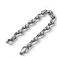 Bracelet en chaîne torsadée épaisse, bijoux tendance hip-hop streetwear faits à la main, cadeau