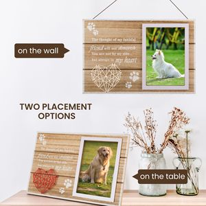 Pet <strong>Memorial</strong> Gifts Pet Loss <strong>Memorial</strong> <strong>Frame</strong> Leave Paw Prints on Our Hearts Paw Prints Sympathy <strong>Frame</strong> Gift for Loss of Dog&amp;cat - Product Image 3