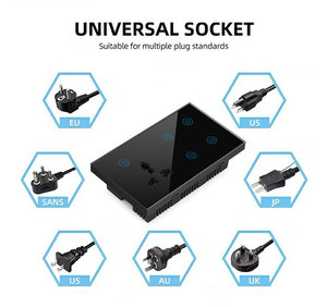 Tuya Wifi 147 loại modularized Đa-Chức năng 4 băng đảng cảm ứng thông minh thiết bị chuyển mạch với EU 13A Ổ cắm điện chuyển đổi - Product Image 4