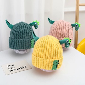 Gorro de punto con diseño de dinosaurio para bebés, unisex, cálido y transpirable, para otoño e invierno, de 1 a 6 años - Product Image 3