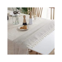 Nappe en lin élégante à imprimé floral, vente en gros de housses de table rectangulaires et carrées pour la maison et les fêtes
