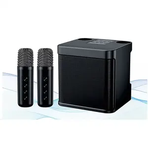 Mini Bluetooth Draagbare Speaker 3d Stereo Versterker Speaker Draadloze Bluetooth Dual Microfoon Karaoke Speaker