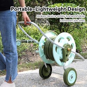 Taşınabilir 30M bahçe hortumu makara plastik su hortum makarası sepeti tekerlekler ile bahçe sulama nozulları hortum boru standı - Product Image 2