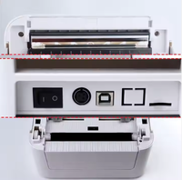 Imprimante d'autocollants thermiques USB 4 pouces à haute efficacité Imprimante de codes à barres d'étiquettes d'expédition de 118mm de largeur en stock
