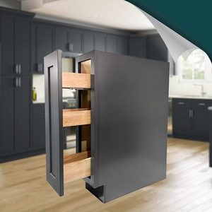 USモダンキッチンアップグレーディング送料無料B09POUTプルアウトスパイスホルダーキッチンアイランドスパイスラックキッチンキャビネット主催者 - Product Image 1