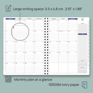 2024 2025 Agenda Custom A5 Hardcover Leather Thread Sewing Weekly Planner Gift - Product Image 3