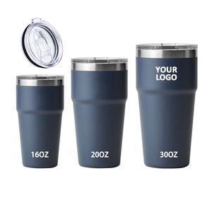 Vaso Térmico Apilable de Acero Inoxidable con Recubrimiento en Polvo de 20oz/30oz, Taza de Café de Doble Pared Aislada, Botella de Agua Deportiva - Product Image 1